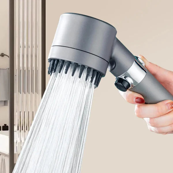 3-Mode High-Pressure Shower Head with Massage Brush – Deep Clean & Relaxation