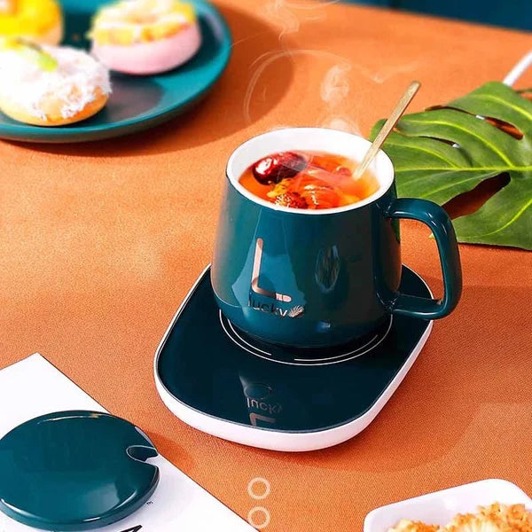 Keep Your Drinks Warm with This Stylish Mug Warmer Set